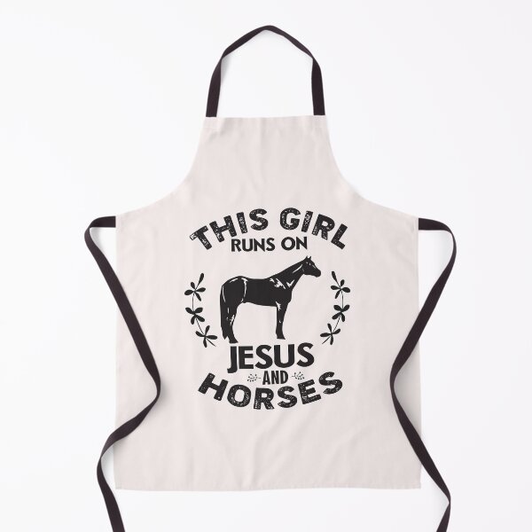 Item preview, This Girl Runs On Jesus And Horses Shirt Cute Christian Horse Lover Gift designed and sold by lou731.