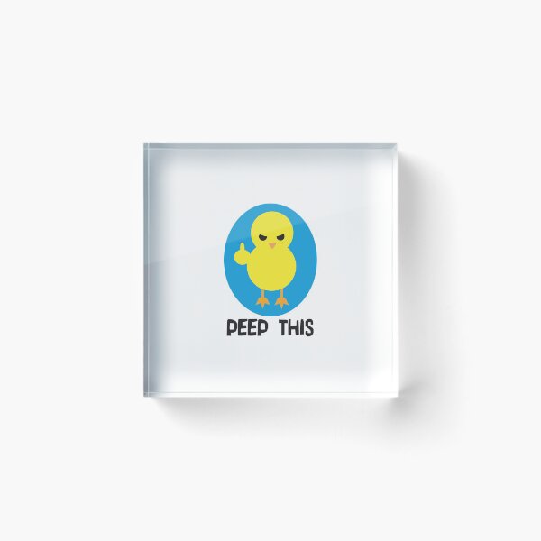Item preview, "Peep This" angry chick Sticker designed and sold by TimLaufer.