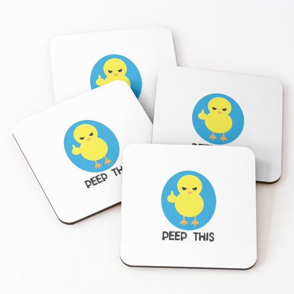 Item preview, "Peep This" angry chick Sticker designed and sold by TimLaufer.