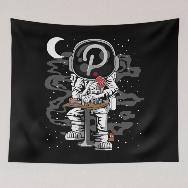 Artikelvorschau, Astronaut Polkadot DOT Coin To The Moon Crypto Token Blockchain Cryptocurrency Wallet entworfen und verkauft von JaxonBrown.