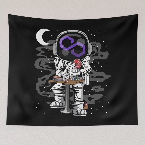 Item preview, Astronaut Polygon Matic Coin To The Moon Crypto Token Blockchain Cryptocurrency Wallet designed and sold by JaxonBrown.