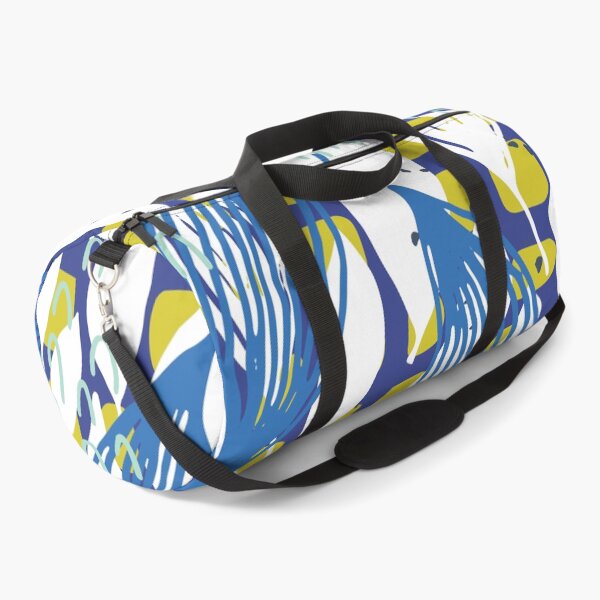 Item preview, Blue And White Leaves Pattern With Green Square Accents  designed and sold by Designs By YL.