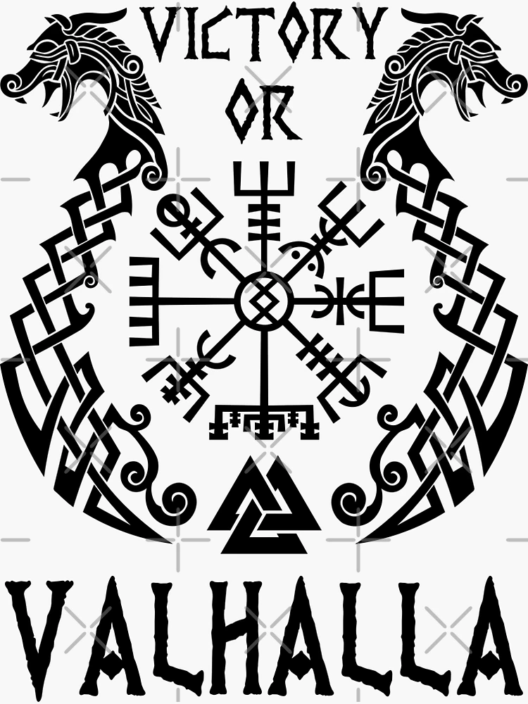 Viking Warriors Victory or Valhalla Viking Sticker for Sale by  Dog-T-Shirts