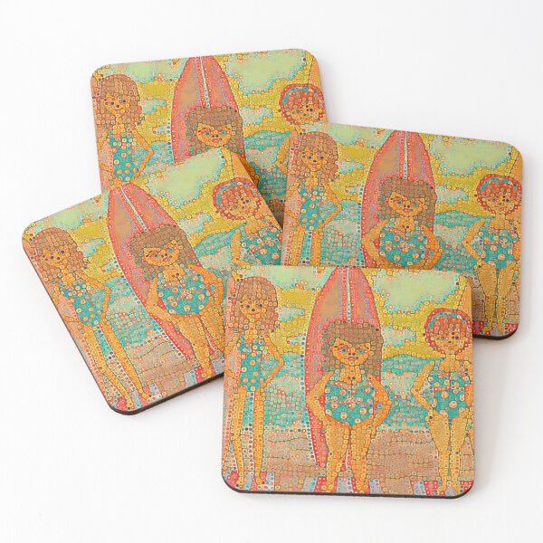 Item preview, Surf Betties in Mosaic Abstract Print designed and sold by LuvbuzzArt.