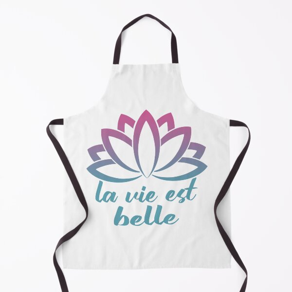 Item preview, La Vie Est Belle Inspirational French Saying With Lotus Flower designed and sold by Bad Kitty Designz.