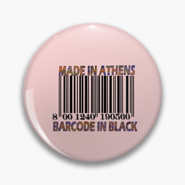 Item preview, Made in ATHENS  Barcode in BlacK designed and sold by Grimecrom.