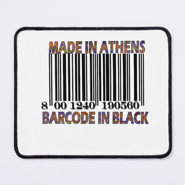 Item preview, Made in ATHENS Barcode in BlacK designed and sold by Grimecrom.