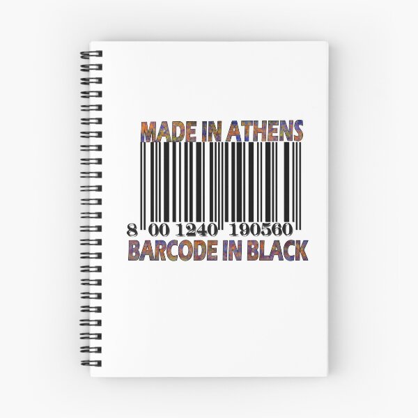 Item preview, Made in ATHENS  Barcode in BlacK designed and sold by Grimecrom.
