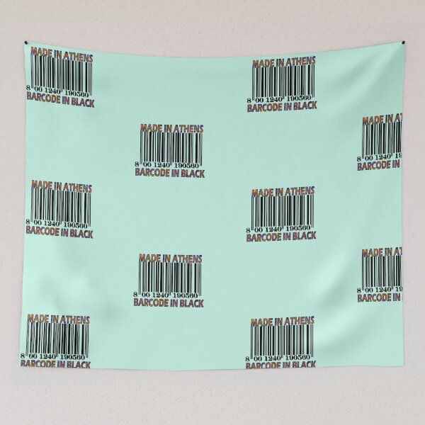 Item preview, Made in ATHENS  Barcode in BlacK designed and sold by Grimecrom.