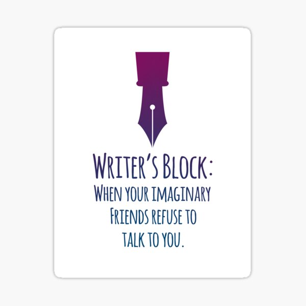 Writer's Block Sticker