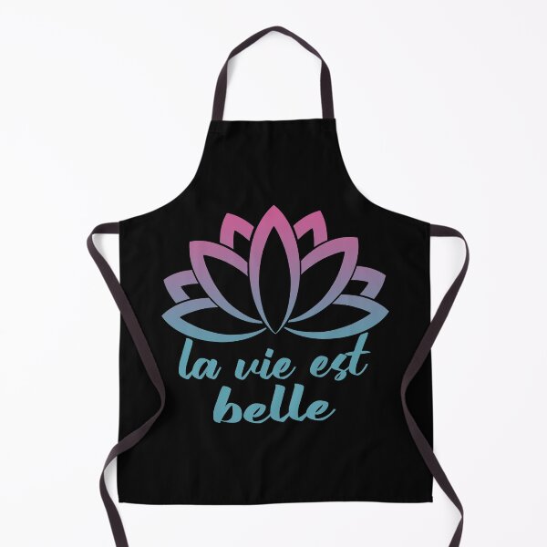 Item preview, La Vie Est Belle Motivational French Phrase With Lotus Flower designed and sold by Bad Kitty Designz.