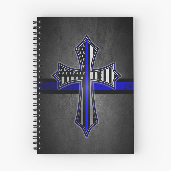 Item preview, Thin Blue Line American Flag Cross designed and sold by artistwill.