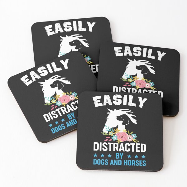 Item preview, Easily Distracted By Dogs And Horses - Cute Dog And Horse Lover Gift designed and sold by lou731.