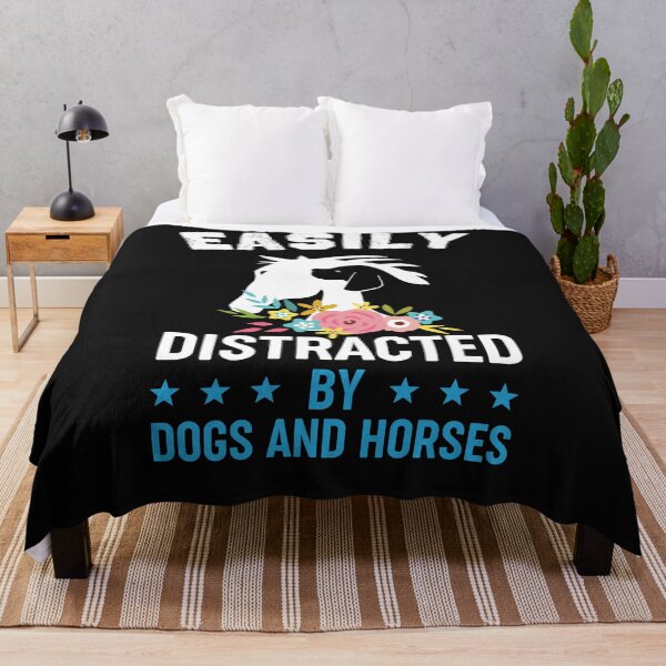 Item preview, Easily Distracted By Dogs And Horses - Cute Dog And Horse Lover Gift designed and sold by lou731.