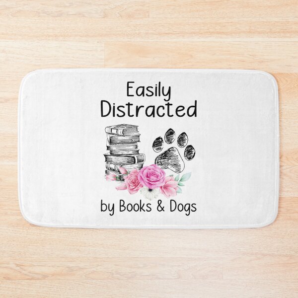 Item preview, EASILY DISTRATED BY BOOKS AND DOG designed and sold by KirstixCo.