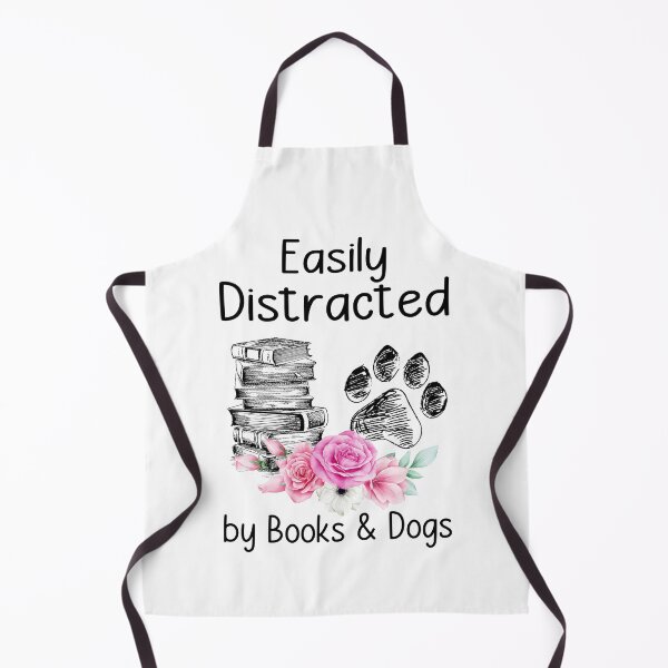 Item preview, EASILY DISTRATED BY BOOKS AND DOG designed and sold by KirstixCo.