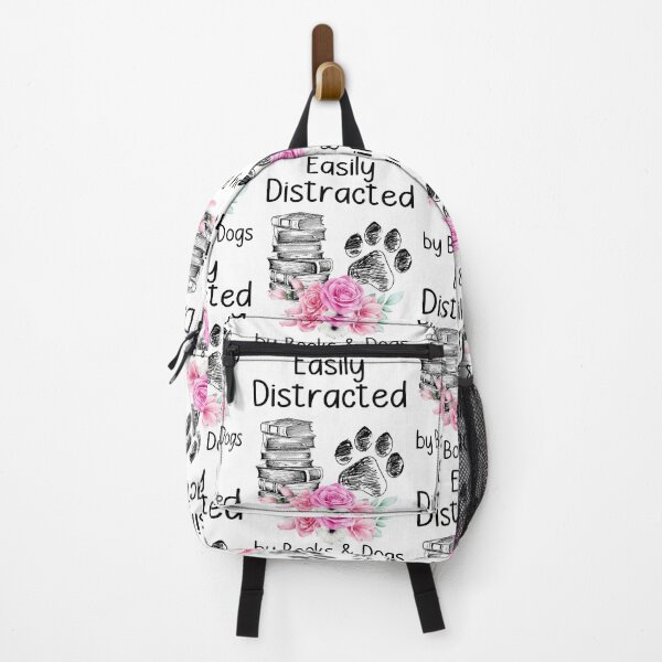 Item preview, EASILY DISTRATED BY BOOKS AND DOG designed and sold by KirstixCo.