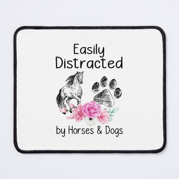 Item preview, EASILY DISTRATED BY HORSES AND DOG designed and sold by KirstixCo.