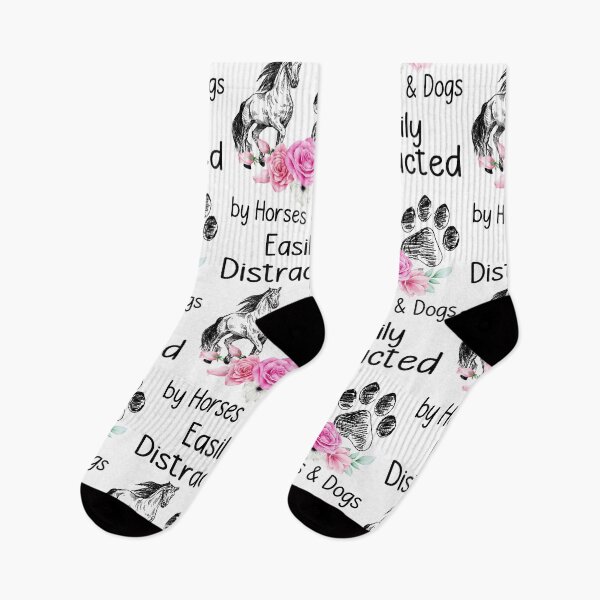 Item preview, EASILY DISTRATED BY HORSES AND DOG designed and sold by KirstixCo.