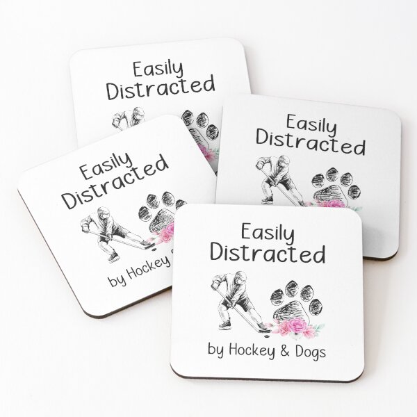 Item preview, EASILY DISTRATED BY ICE HOCKEY AND DOG designed and sold by KirstixCo.
