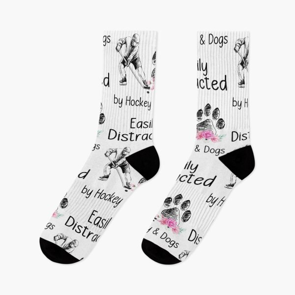 Item preview, EASILY DISTRATED BY ICE HOCKEY AND DOG designed and sold by KirstixCo.