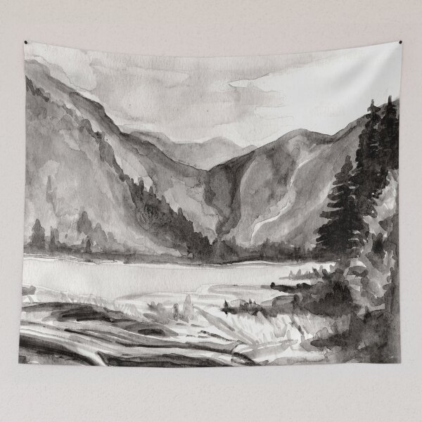 Item preview, Avalanche Lake - Glacier National Park Painting designed and sold by Amanda Irene.