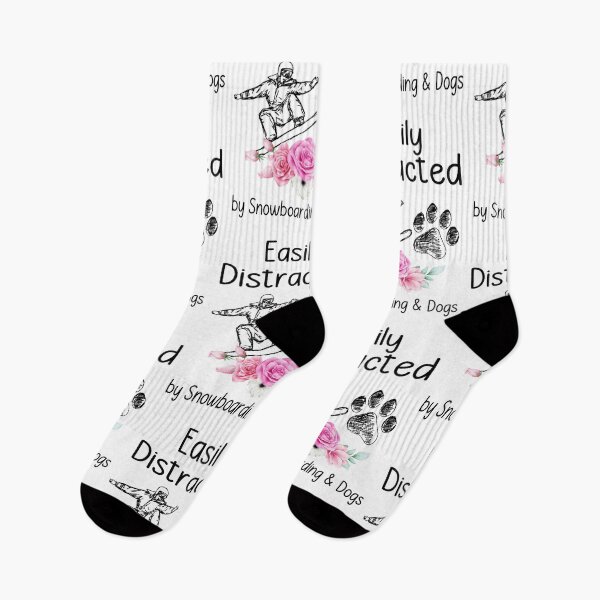 Item preview, EASILY DISTRATED BY SNOWBOARDING AND DOG designed and sold by KirstixCo.