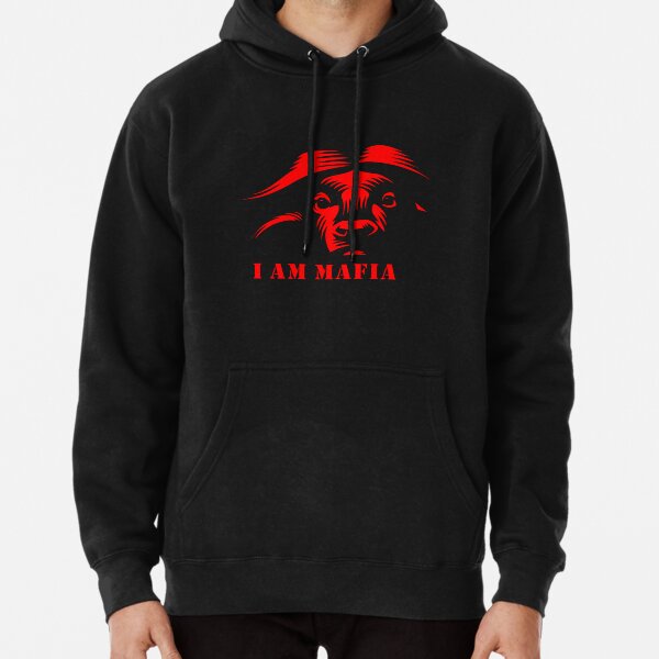cabezas de búfalo rojo Sudadera con capucha