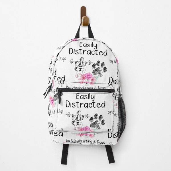 Item preview, EASILY DISTRATED BY WEIGHTLIFTING AND DOG designed and sold by KirstixCo.