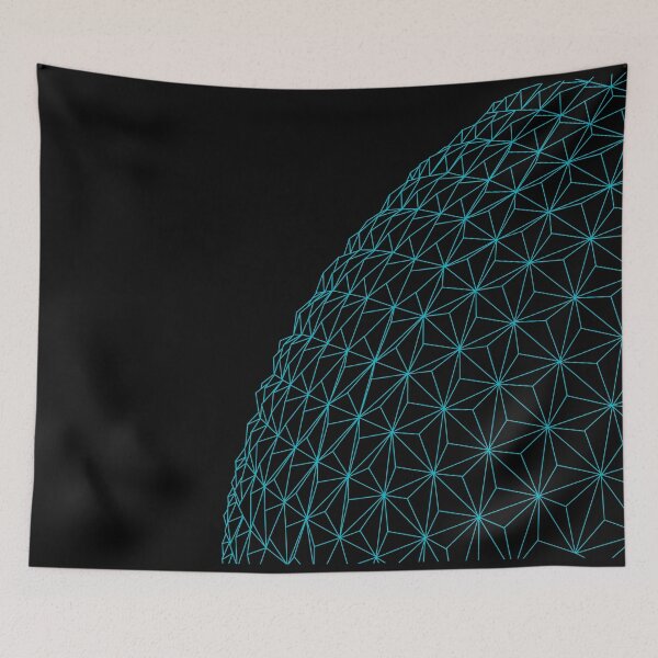 Item preview, Spaceship Earth Outline (Cyan) designed and sold by Tacopia.