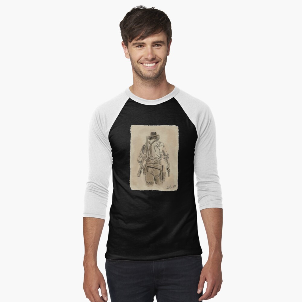 Vista previa del artículo con la obra «Camiseta ¾ estilo béisbol», diseñado y vendido por Luke-Simson.