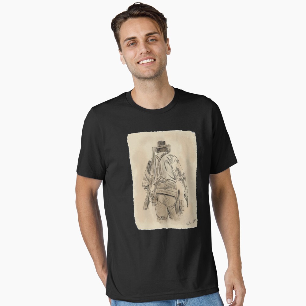 Vista previa del artículo con la obra «Camiseta esencial», diseñado y vendido por Luke-Simson.