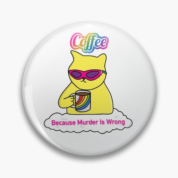 Item preview, Coffee because murder is wrong  designed and sold by ThriftedBurrow.
