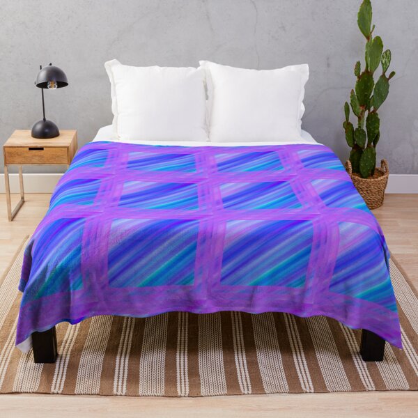Item preview, Purple- Framed colorful Blue Diagonal lines by Iritof designed and sold by iritof.