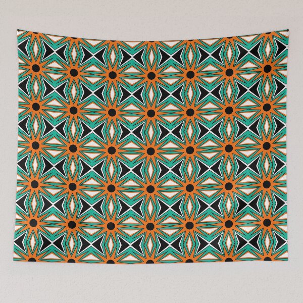 Item preview, Teal and Orange Star Burst designed and sold by SillaHoekstra.