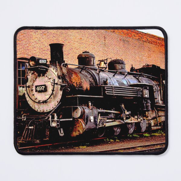 Item preview, Old Engine #497 at Chama, New Mexico Narrow Gauge Rail yard designed and sold by William E Lopez.