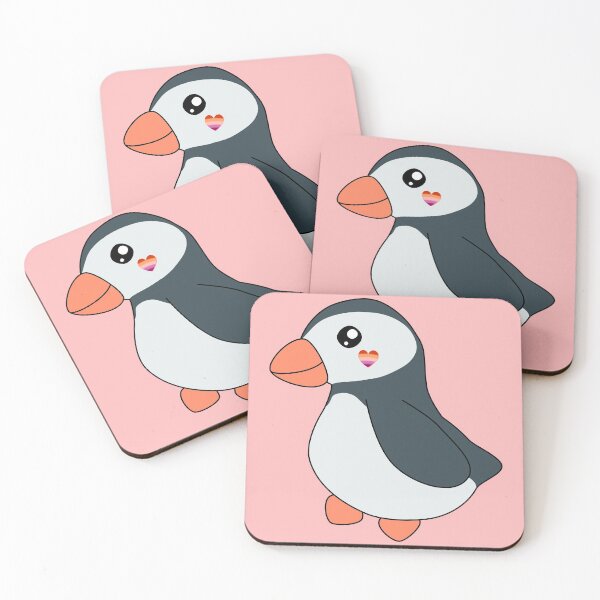 Item preview, Cute Kawaii Puffin Lesbian Pride Flag Cottagecore Sapphic designed and sold by cashewdays.