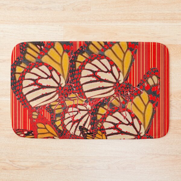 Item preview, MONARCH BUTTERFLIES RED PATTERN ABSTRACT ART designed and sold by sharlesart.