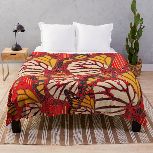Item preview, MONARCH BUTTERFLIES RED PATTERN ABSTRACT ART designed and sold by sharlesart.