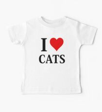 I Love Heart Cats Baby Tee