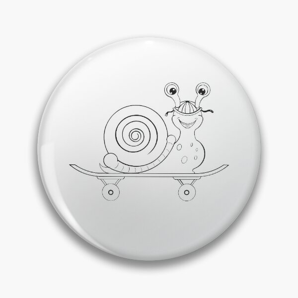 Item preview, Color Your Own Snail Skater designed and sold by GrandpaH.