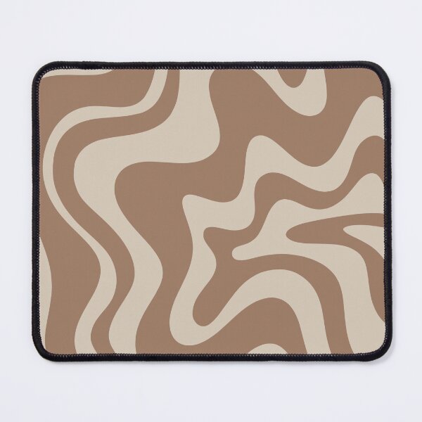 Item preview, Retro Liquid Swirl Abstract Pattern in Creamy Milk Chocolate Brown designed and sold by kierkegaard.