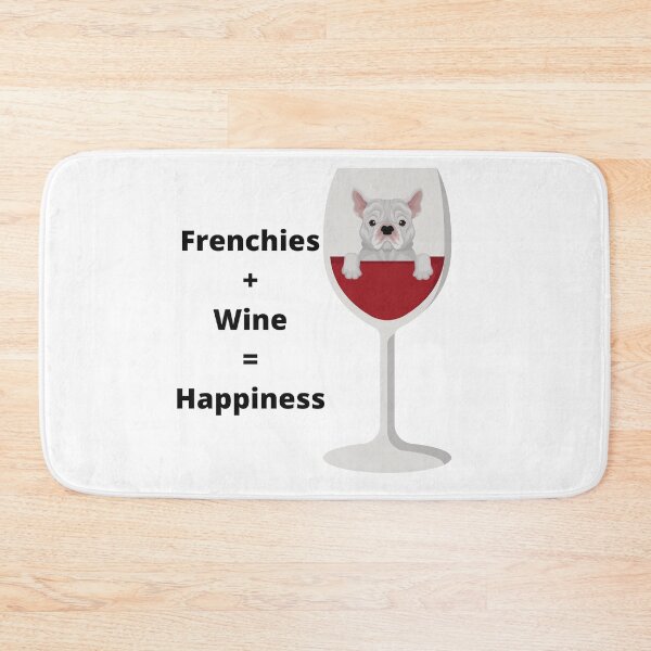 Item preview, Cute French Bulldog and wine lover equals happiness designed and sold by Tassie-Tiger.