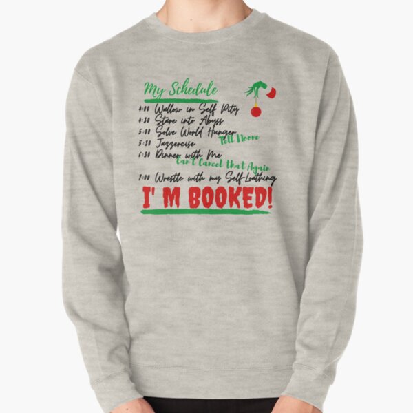 grinch schedule moletom com capuz