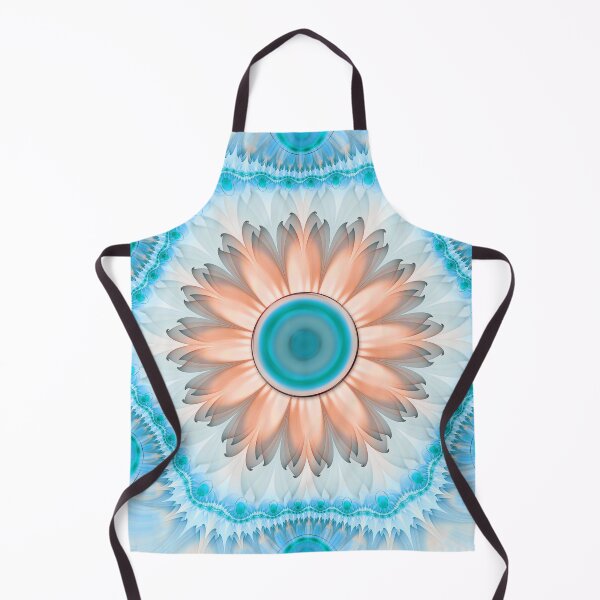 Item preview, Clean and Pure Turquoise and White Fractal Flower designed and sold by San Jaya Prime.