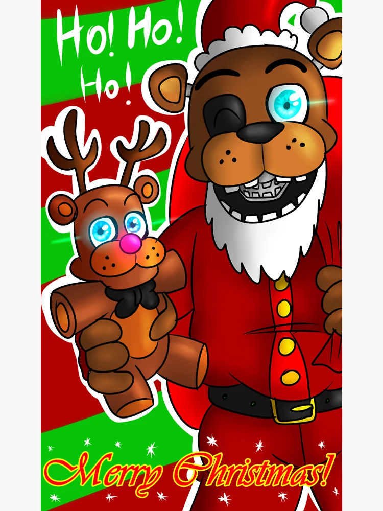 Free: Merry Christmas Guys - Five Nights At Freddy's Christmas Fan Art  
