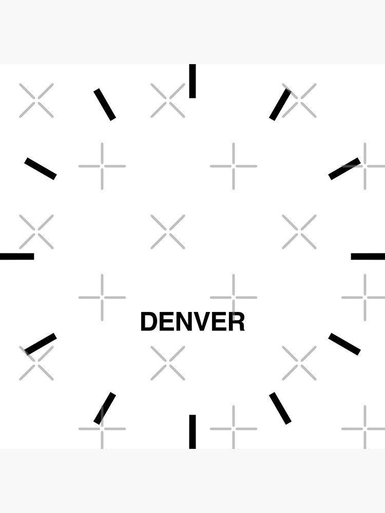 "Denver Time Zone Newsroom Wall Clock" Clock by bluehugo | Redbubble