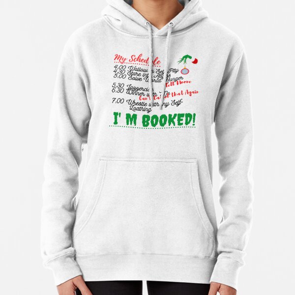 grinch schedule moletom com capuz