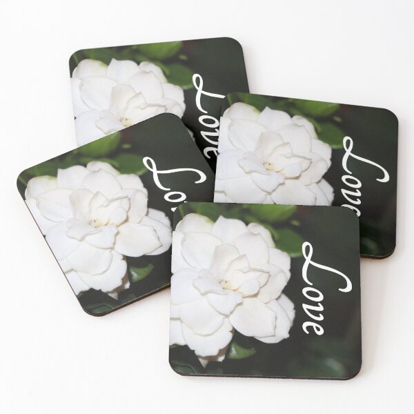 Item preview, White Gardenia Pretty Flower Love Dark Green Leaves designed and sold by JariHawk.