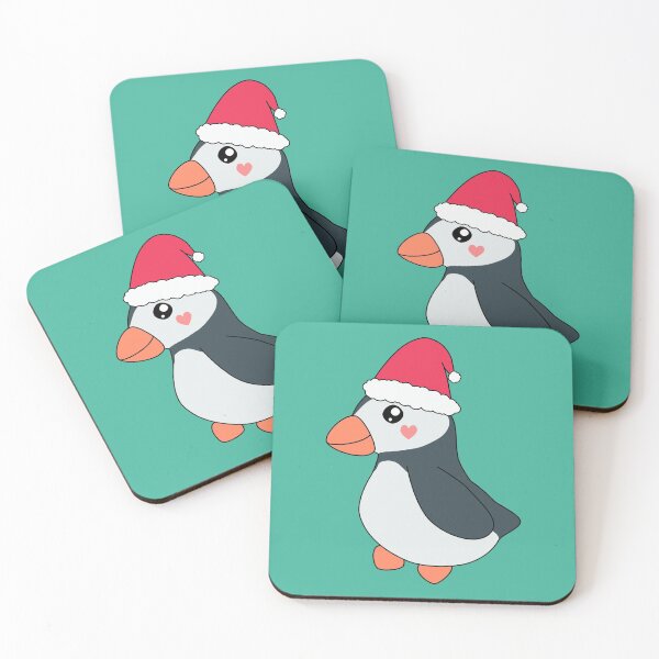 Item preview, Cute Kawaii Puffin Christmas Red Santa Hat designed and sold by cashewdays.